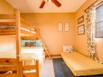 El Dorado Ranch, San Felipe Condo 404 Rental Property - second bedroom with bunk bed and single bed